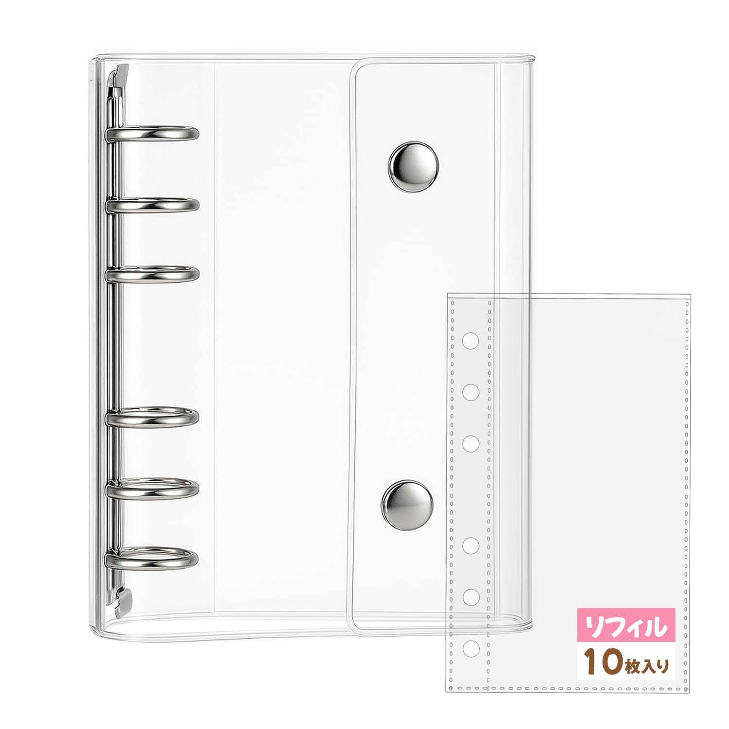 Amazon | Hueapion シール帳 透明 女の子 はがせる A6サイズ 6穴